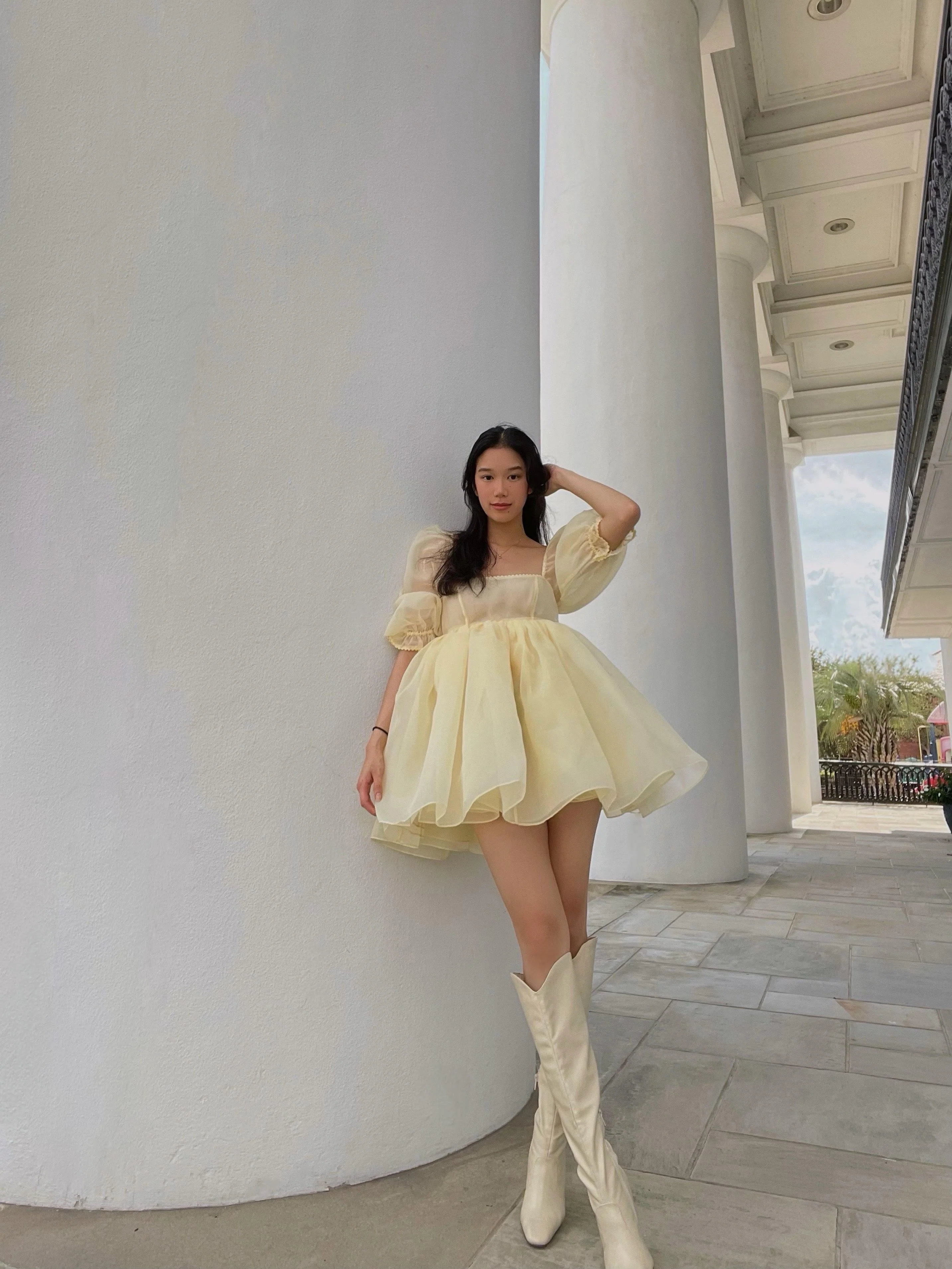 The Baby Banana Puff Dress - Image 8